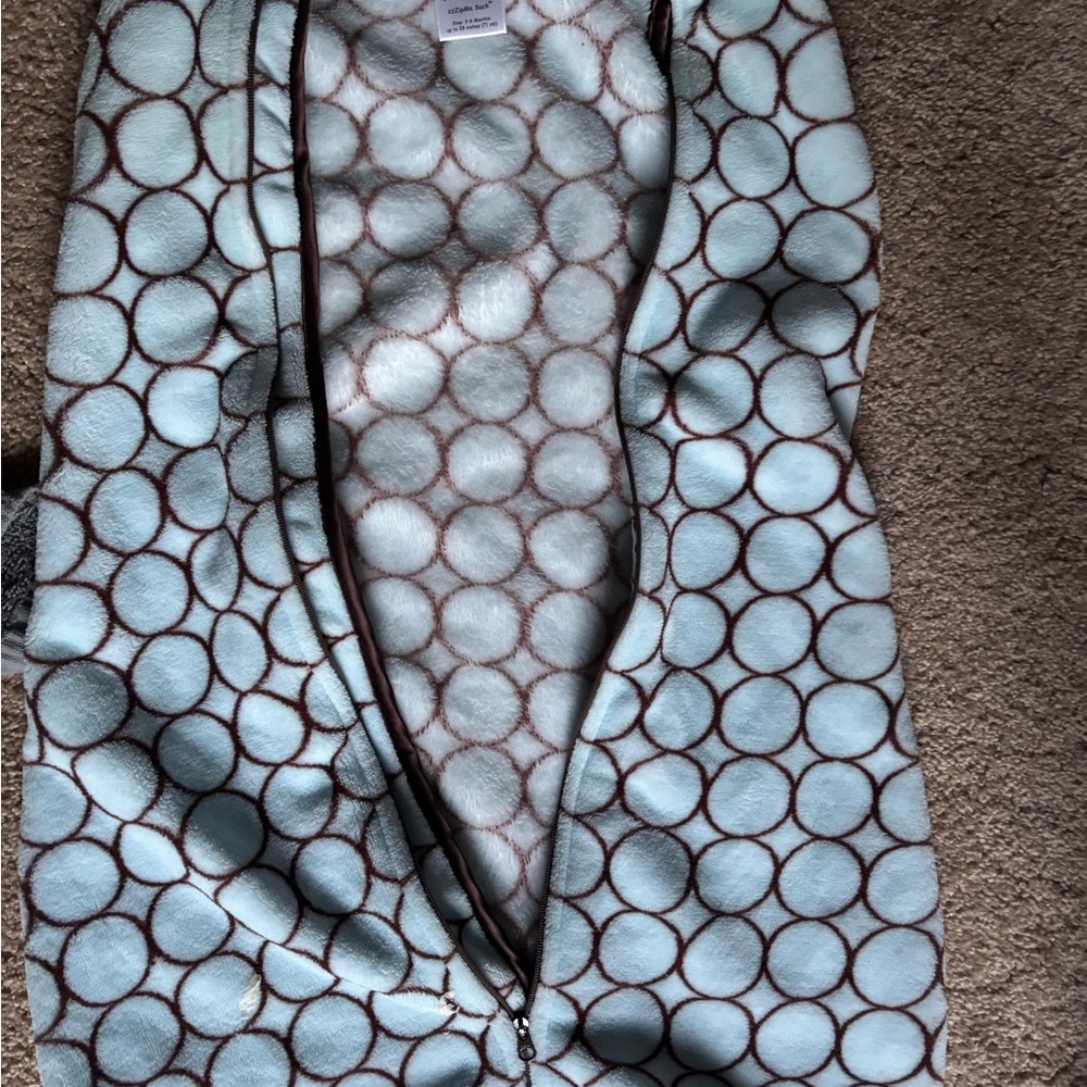 Swaddle Designs Brown and White zzZipMe Sack